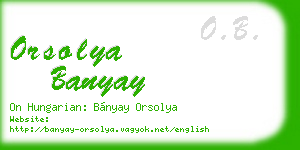 orsolya banyay business card