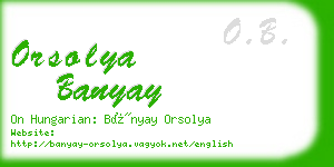 orsolya banyay business card